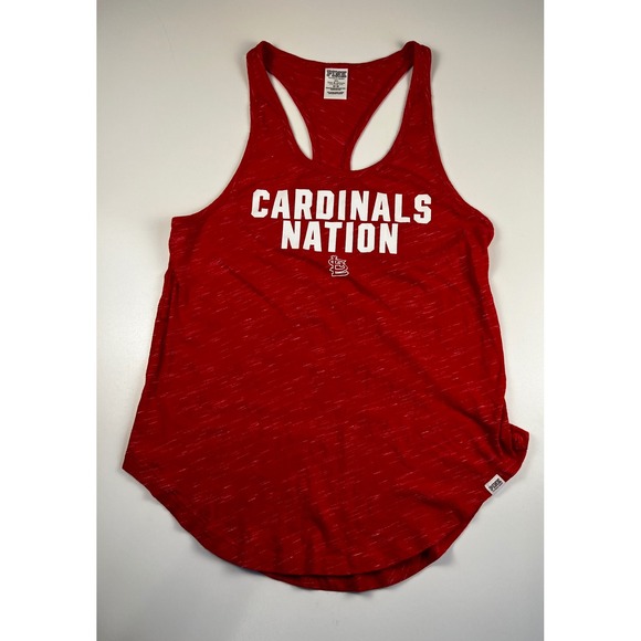 PINK Victoria's Secret Cardinals Nation Red Tank Top Racerback‎ Women's Medium - Picture 1 of 9